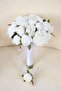 Bride Bouquet 20-Piece Ridged Peonies Roses White - 3