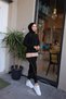 Piping Detailed Double Tracksuit Set BRC1601 Black Latte