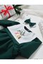 Baby Girl Embroidered New Year Romper and Bandana Set - 2