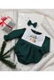 Baby Girl Embroidered New Year Romper and Bandana Set