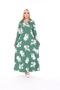 Women's Plus Size Long Sleeve Viscose Combed Cotton Hijab Suitable Long Maxi Dress