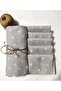 Gray Stars Muslin Set Blanket 100X120 Handkerchief 30X33 5 Pieces