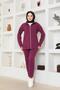 Hooded Pocket Detailed Tracksuit Set BRC1602 Purple - 5