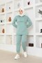 Front Half Zipper Tracksuit Set Trn1019 Mint - 5