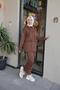 Hooded Pocket Detailed Tracksuit Set BRC2407 Brown
