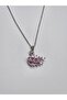 Pink Stone Swan Necklace Steel Swan Necklace Pink Necklace - 5