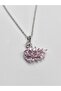 Pink Stone Swan Necklace Steel Swan Necklace Pink Necklace - 4
