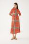 Midi Length Colorful Shirt Dress
