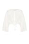 Lace Look Tie-Waist Shirt - 5