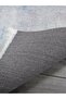 Abstract Patterned Lilac Blue Chenille Machine Washable Fringed Non-Slip Base Carpet 7305 - 4