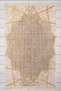 Classic Patterned Beige Washable Chenille Woven Fringed Non-Slip Base Living Room Carpet 7451