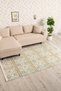 Line Patterned Black Gray Washable Non-Slip Chenille Hallway Living Room Kitchen Carpet 7834 - 4