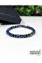 Lapis Lazuli-Hematite Natural Stone Unisex Bracelet - 7