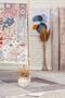 Modern Patterned Beige Cream Chenille Machine Washable Fringed Non-Slip Base Entrance Carpet 8339 - 8