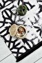 Modern Patterned Black and White Chenille Machine Washable Fringed Non-Slip Base Carpet 7585 - 4