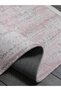 Abstract Patterned Pink Lilac Runner Washable Entrance Chenille Hallway Carpet 7349 - 5