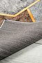 Modern Patterned Gray Brown Cream Washable Non-Slip Base Velvet Carpet 7125 - 5