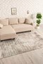 Abstract Patterned Cream Washable Non-Slip Base Chenille Hallway Living Room Kitchen Carpet 8103 - 4
