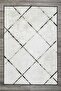 Cross Patterned Modern Velvet Carpet White Black Washable Non-Slip Base Carpet 7047 - 2