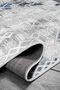 Modern Patterned White Gray Blue Washable Non-Slip Base Velvet Runner Hallway Carpet 7018 - 4