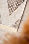 Geometric Patterned Brown Washable Non-Slip Base Chenille Carpet 7776 - 6
