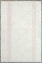 Nordic Patterned Cream Mink Chenille Machine Washable Fringed Non-Slip Base Door Carpet 8343 - 6