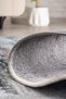 Abstract Patterned Gray Black Washable Non-Slip Base Chenille Living Room Kitchen Carpet 7354 - 4
