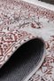Modern Patterned Black Washable Fringed Non-Slip Base Chenille Living Room Carpet 7425 - 4