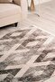 Geometric Patterned Brown Washable Non-Slip Base Chenille Carpet 7776 - 5