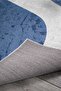 Modern Patterned Velvet Carpet Blue Gray Washable Non-Slip Base Carpet 7082 - 5