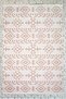 Nordic Patterned Cream Brown Washable Non-Slip Base Chenille Carpet 7798