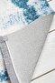 Abstract Blue Washable Machine Carpet Fringed Non-Slip Base Chenille Carpet 7371 - 5