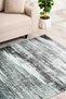 Abstract Patterned Gray Black Washable Non-Slip Base Chenille Hallway Living Room Kitchen Carpet 7832 - 5