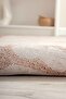 Abstract Patterned Brown Chenille Machine Washable Fringed Non-Slip Base Kitchen Rug 8351 - 2