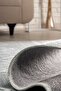 Nordic Patterned Light Gray White Washable Non-Slip Base Chenille Carpet 7785 - 3