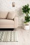 Scandinavian Patterned Cream Washable Non-Slip Base Chenille Hallway Living Room Kitchen Carpet 7833 - 6