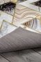 Modern Patterned Velvet Carpet White Gold Black Washable Non-Slip Base Carpet 7143 - 5