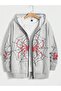 Hooded Zippered Unisex Sweat Cardigan