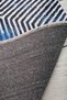 Modern Patterned Blue Washable Chenille Woven Fringed Non-Slip Base Living Room Carpet 7057 - 6