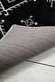 Scandinavian Patterned Black and White Washable Non-Slip Base Velvet Carpet 7735 - 5