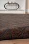 Moreno Viscose Woven Carpet Non-Slip Base Washable Dark Brown Living Room Carpet 1212 - 4