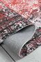 Bohemian Patterned Red Chenille Machine Washable Fringed Non-Slip Base Living Room Carpet 7324 - 4