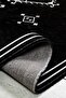 Scandinavian Patterned Black and White Washable Non-Slip Base Velvet Carpet 7735 - 3