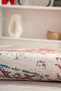 Retro Patterned Red Chenille Machine Washable Fringed Non-Slip Base Living Room Carpet 8340 - 3