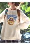 Women's Beige Always Boy Printed Crew Neck Sweatshirt - 2
