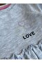 Aden Embossed Heart Non-Embroidered Long Sleeve Girls' Sweat Dress - 2