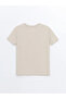Lcw Vision Beige Crew Neck Basic Short Sleeve Boys' T-Shirt - 4