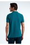 Men's Petrol Green Regular Fit Short Sleeve Polo T-Shirt - 3
