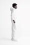Unisex Oversize Sweatshirt Hoodie Peanuts Snoopy Printed White – Hooded, Kangaroo Pocket, 3 Strands - 4