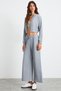 Nelly Women's 3 Thread 100% Organic Cotton Gray Sweatpants - 2